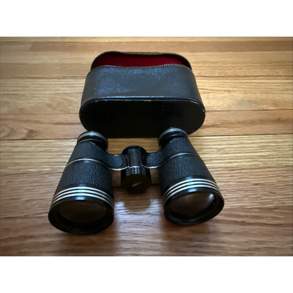 Vintage Swift Grand Prix 8x30 Binoculars - w/zipped black case red lining RARE